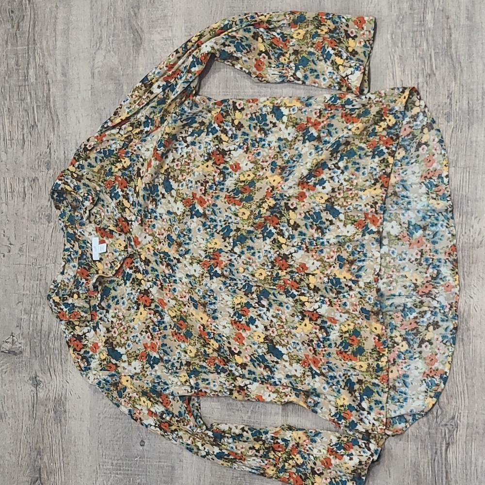 J. Jill floral long sleeve blouse size 1x